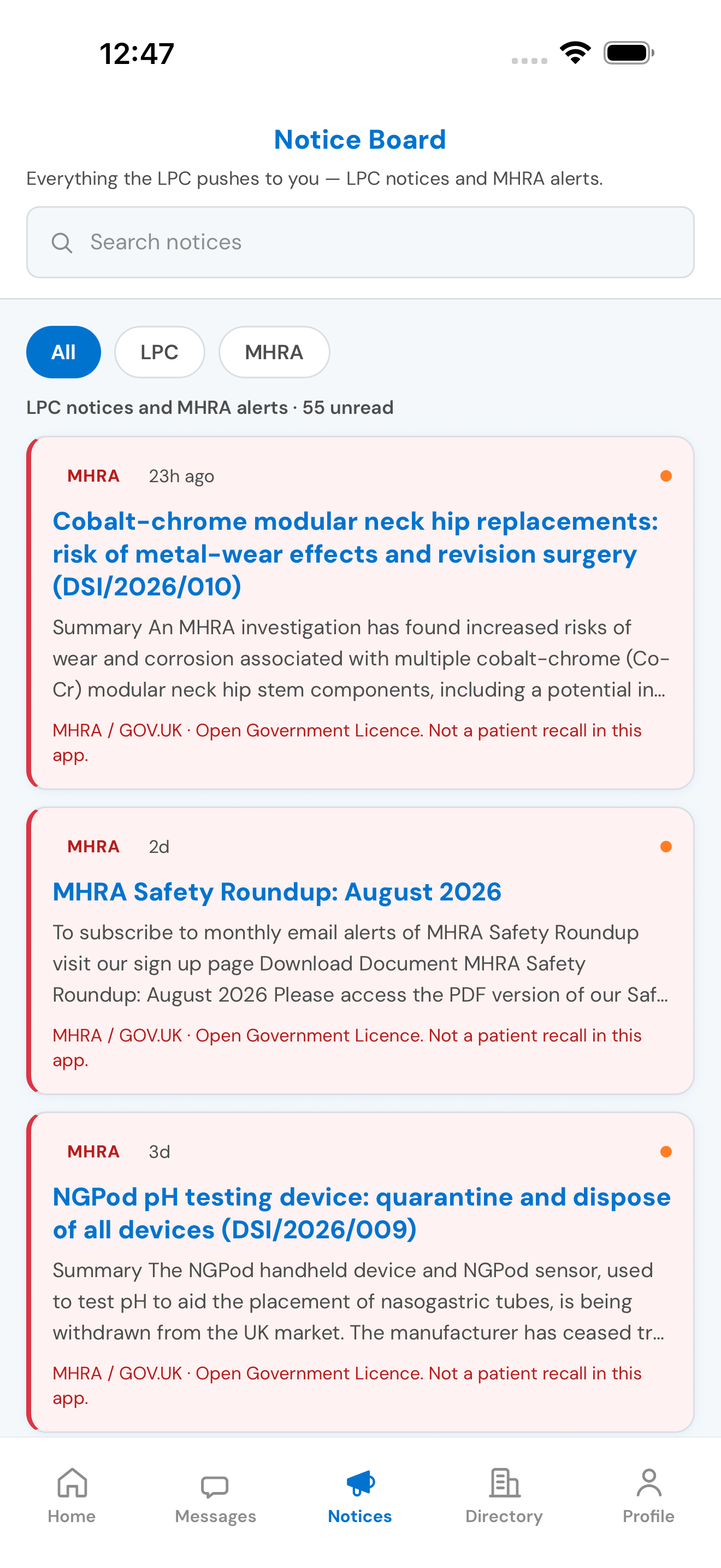 Pharmacy Community Connect notice board